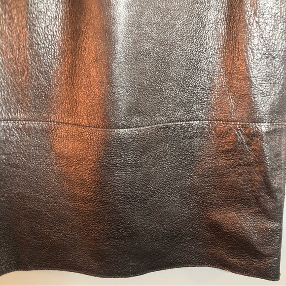 3.1 Phillip Lim Two-Tone Leather Shift Dress in Graphite. Size 2. - Picture 10 of 16